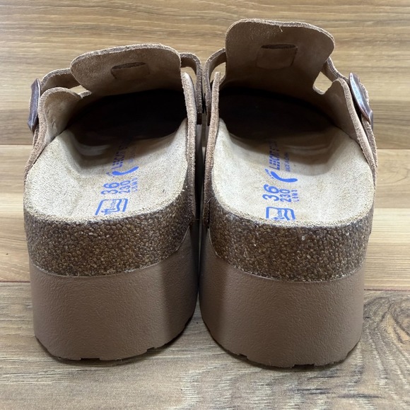 Love Cat Studio Boston Clogs Womens 5 EU 36 Sand Soft Foot Bed Sand Platform - Picture 7 of 10